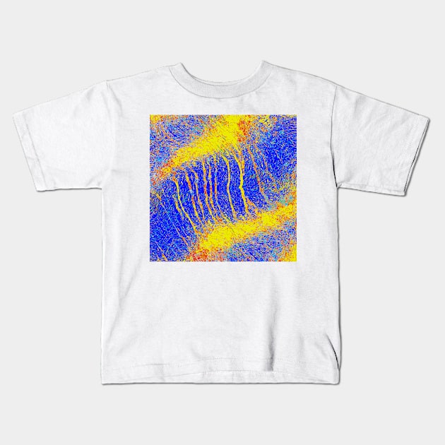 YELLOW RAİN from a VİVİD BLUE SKY Kids T-Shirt by mister-john